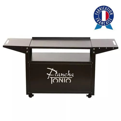 DESSERTE POUR PLANCHA GAZ 1, 2 ou 3 FEUX EPOXY NOIR