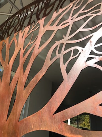 Arbre de vie en acier Corten