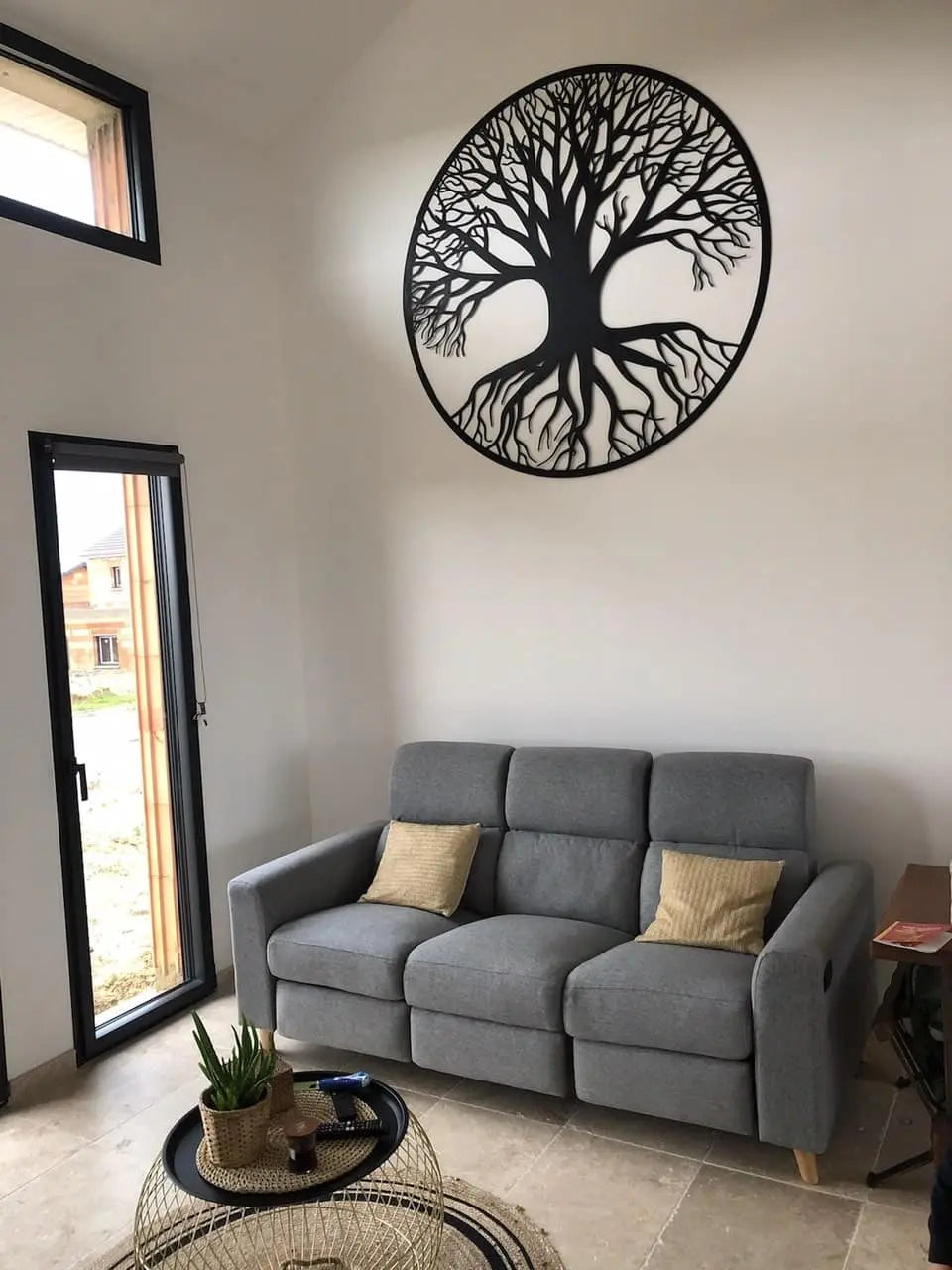 Arbre de vie en acier noir mat 123spa