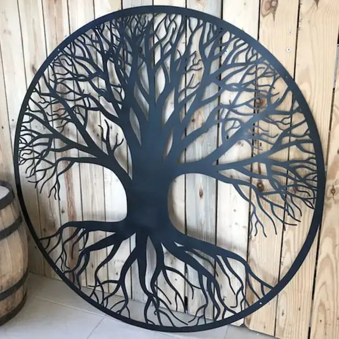 Arbre de vie en acier noir mat 123spa