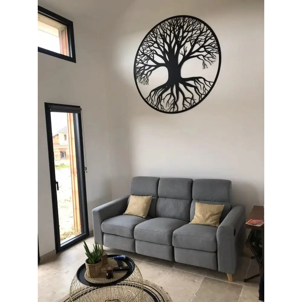Arbre de vie en acier noir mat 123spa