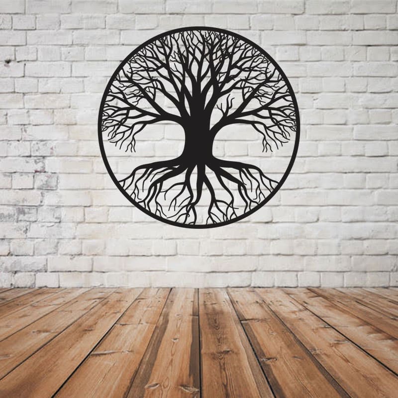 Arbre de vie en acier noir mat