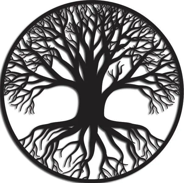 Arbre de vie en acier noir mat 123spa