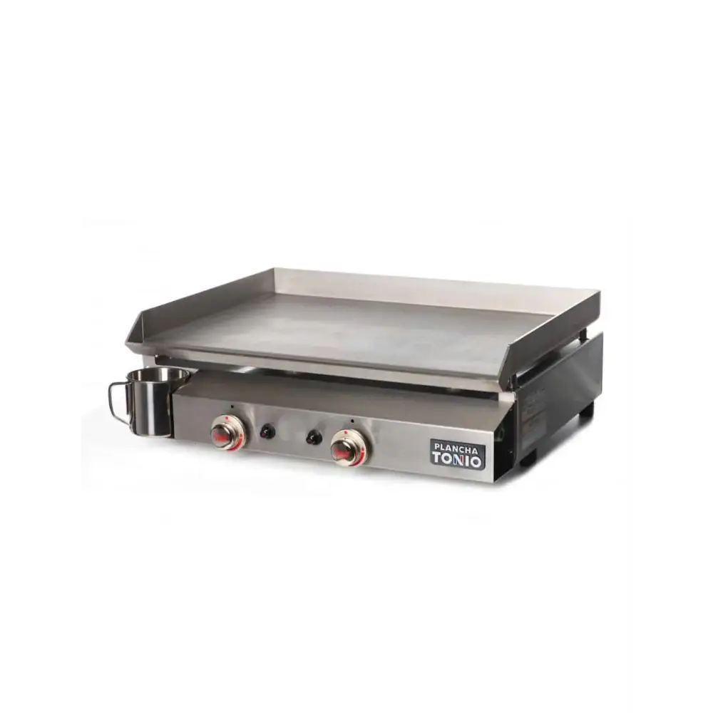 PLANCHA GAZ 2 FEUX BENTO TOUT INOX 123spa