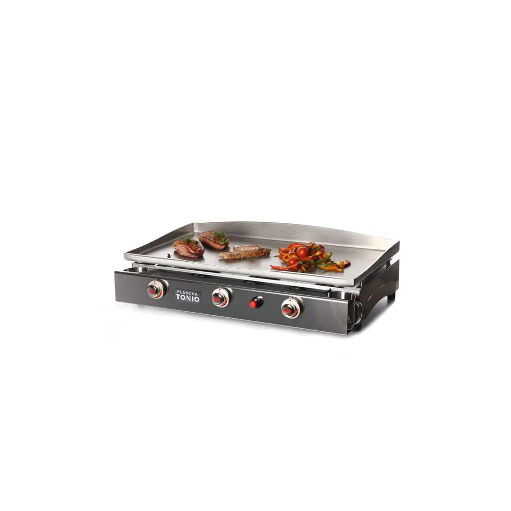 PLANCHA GAZ 3 FEUX LAGOA TOUT INOX 123spa