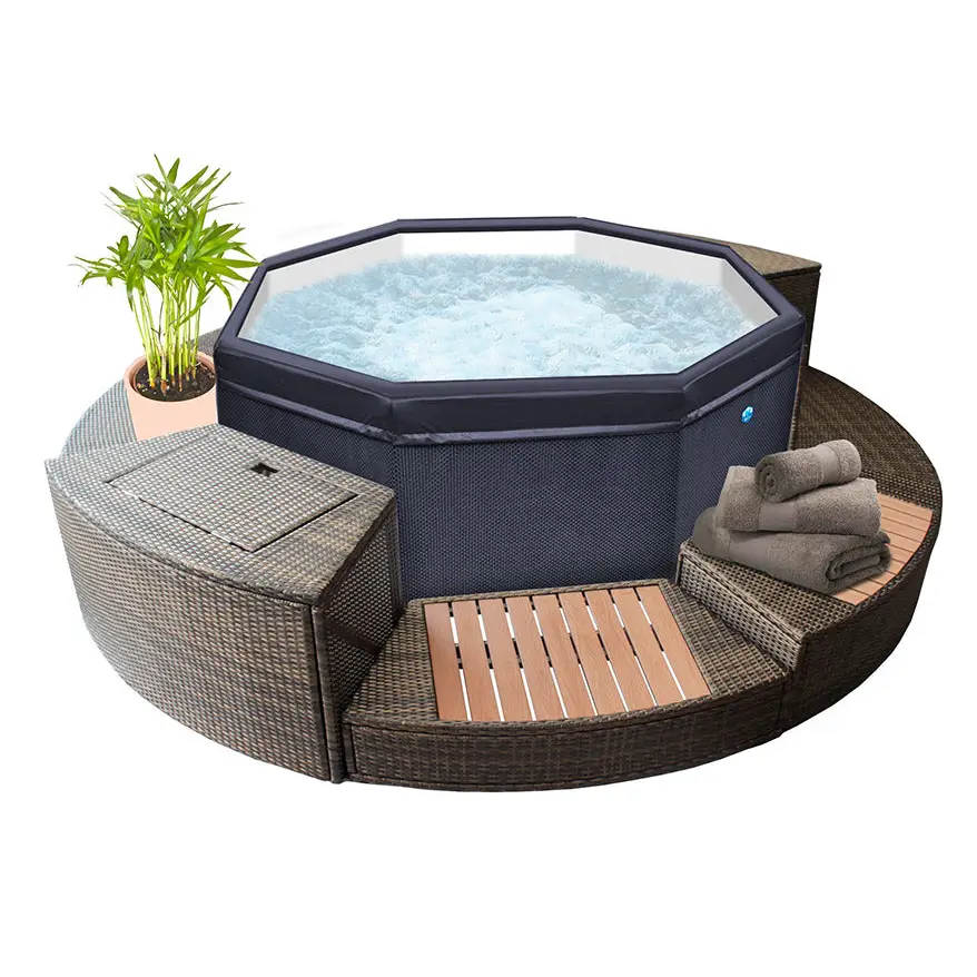 Spa semi-rigide Netspa OCTOPUS 4/6 personnes avec mobilier 123spa