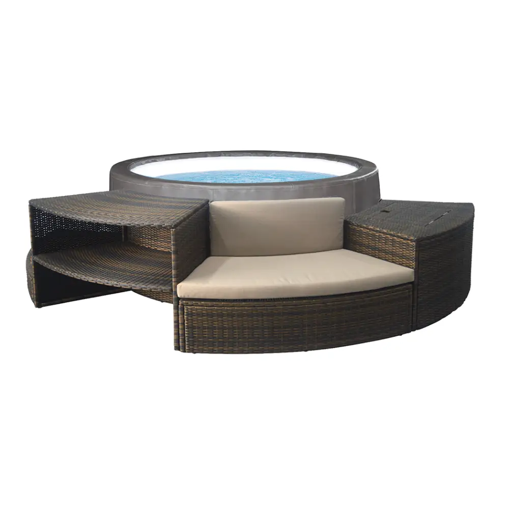 Spa semi-rigide Netspa VITA PREMIUM 6 personnes avec mobilier 123spa