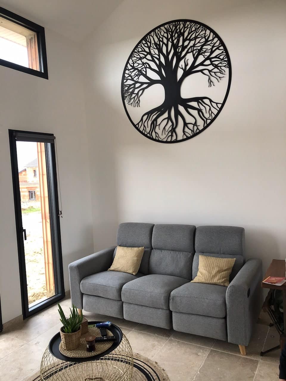 Arbre de vie en acier noir mat