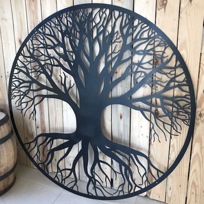 Arbre de vie en acier noir mat