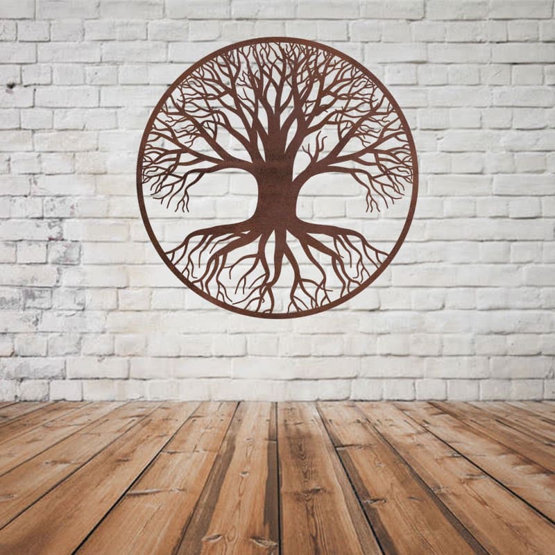 Arbre de vie en acier Corten