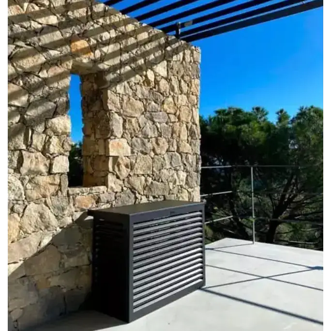 Cache Clim ALU Gris poussière (RAL 7037) DÉCOCLIM  123spa