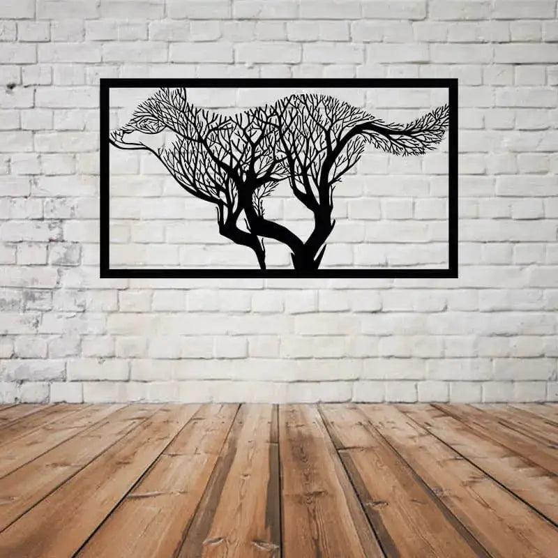Loup arbre de vie en métal noir  123spa