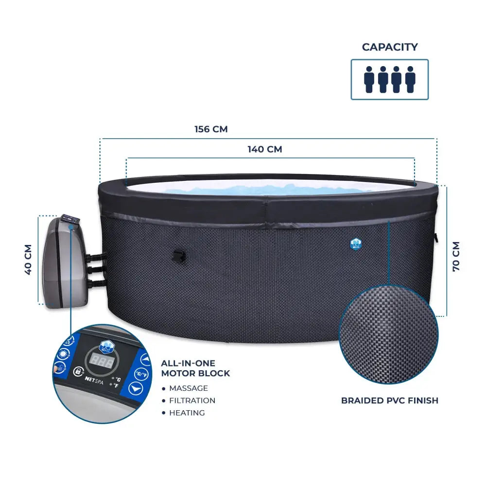 Spa semi-rigide Netspa VITA 4 personnes  123spa