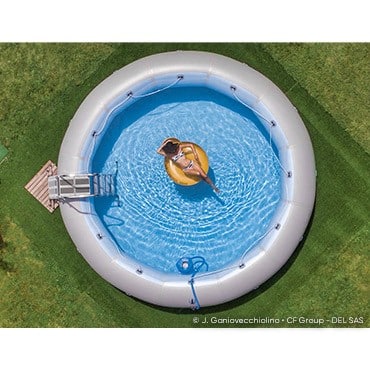 Kit piscine ZODIAC Original ronde - Diamètre extérieur 9,50 m 8 Kit piscine ZODIAC 5m vue dessus